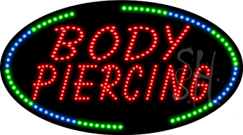 Body Piercing Animated LED Sign
