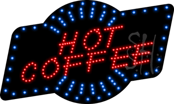Hot Coffee Animated LED Sign
