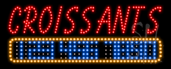 Croissants Animated LED Sign