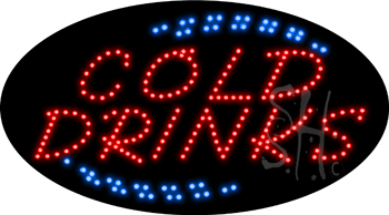 Cold Drinks Animated LED Sign