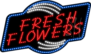 Fresh Flowers Animated LED Sign