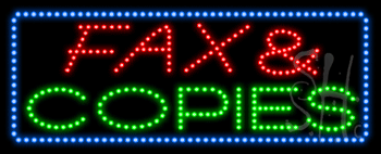 Fax and Copies Animated LED Sign