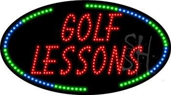 Golf Lessons Animated LED Sign