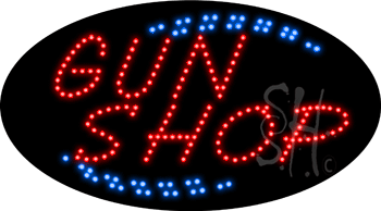 Gun Shop Animated LED Sign