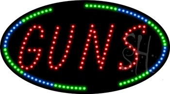 Guns Animated LED Sign