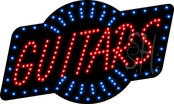 Guitars Animated LED Sign