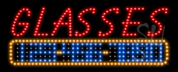 Glasses Animated LED Sign