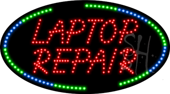 Laptop Repair Animated LED Sign