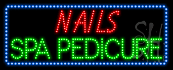 Nails Spa Pedicure Animated LED Sign