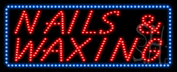 Nails and Waxing Animated LED Sign