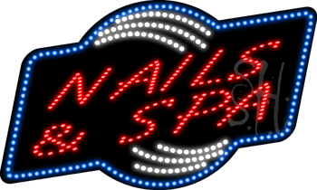 Nails and Spa Animated LED Sign