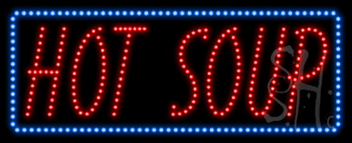 Hot Soup Animated LED Sign