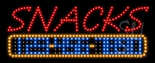 Snacks Animated LED Sign