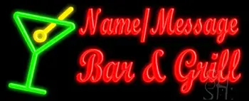 Custom Martini Glass Bar And Grill LED Neon Sign