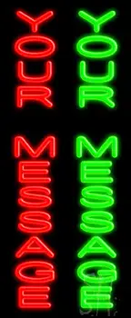 Custom Vertical Red And Green LED Neon Sign