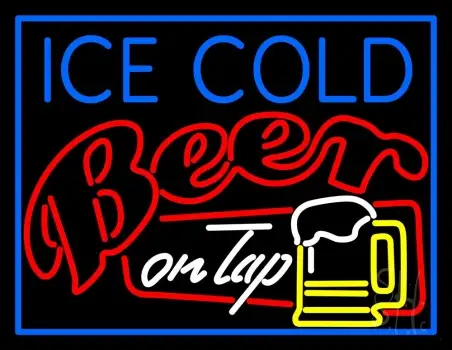 Ice Cold Beer On Top LED Neon Sign