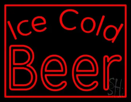 Red Ice Cold Beer LED Neon Sign