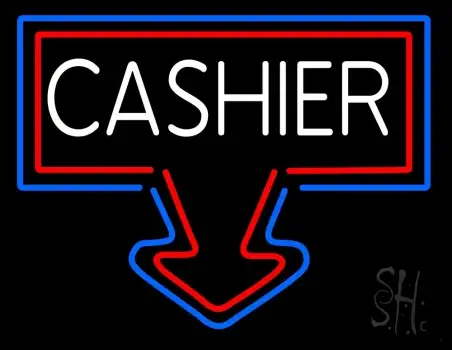 Arrow Cashier LED Neon Sign