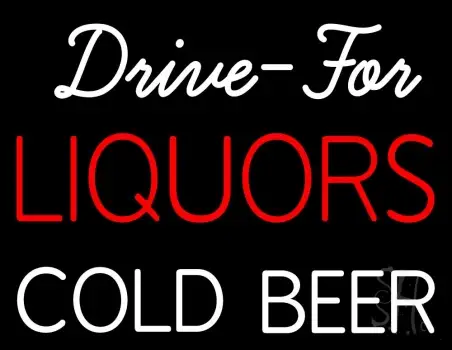 Liquors Cold Beer LED Neon Sign