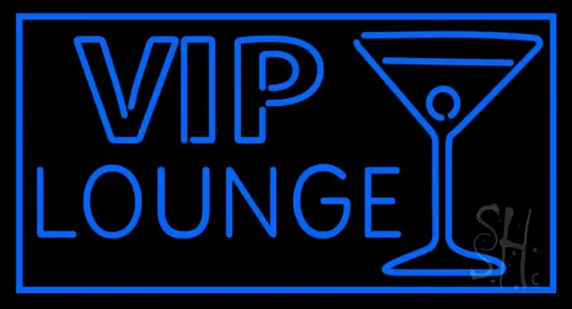 Vip Lounge with Martini Glass LED Neon Sign