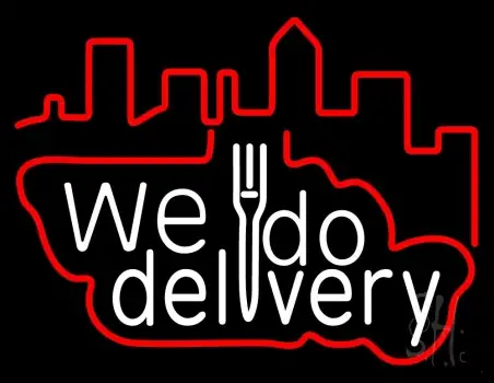 We Do Delivery LED Neon Sign