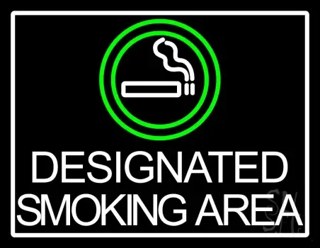 Designated Smoking Area LED Neon Sign