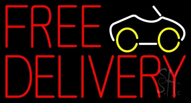 Free Delivery With Car LED Neon Sign