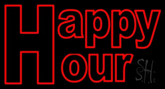 H For Happy Hour LED Neon Sign