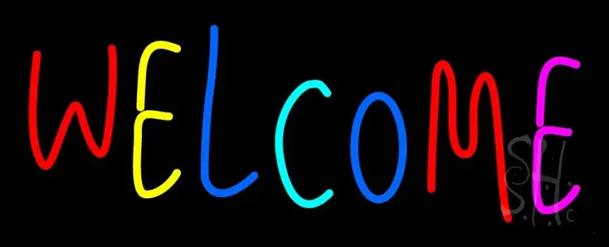 Multi Colored Welcome Bar LED Neon Sign