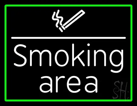 Smoking Area With Cigar LED Neon Sign