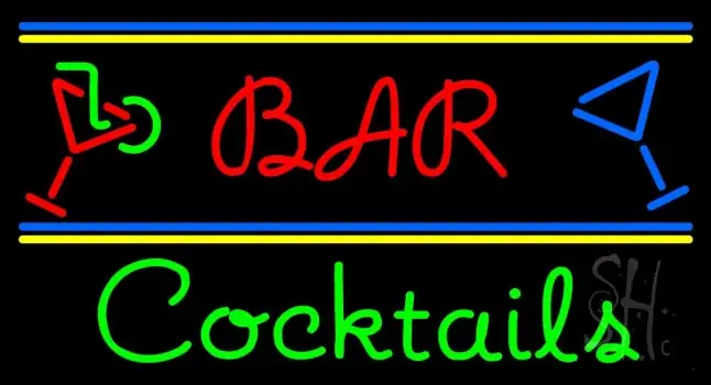 Bar Cocktails LED Neon Sign