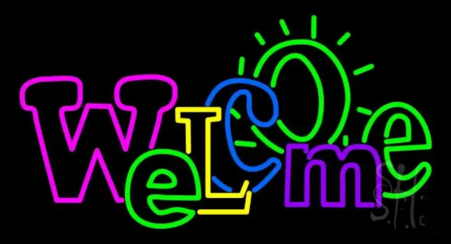 Multicolored Welcome LED Neon Sign