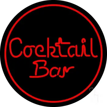 Round Cocktail Bar LED Neon Sign