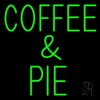 Green Coffee And Pie LED Neon Sign
