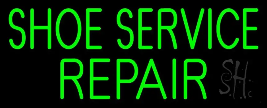 Green Shoe Service Repair LED Neon Sign