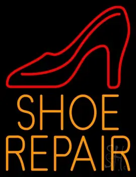 Orange Shoe Repair With Sandal LED Neon Sign