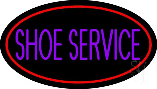 Purple Shoe Service LED Neon Sign