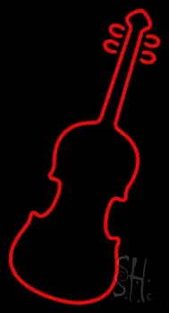 Red Violin Logo LED Neon Sign