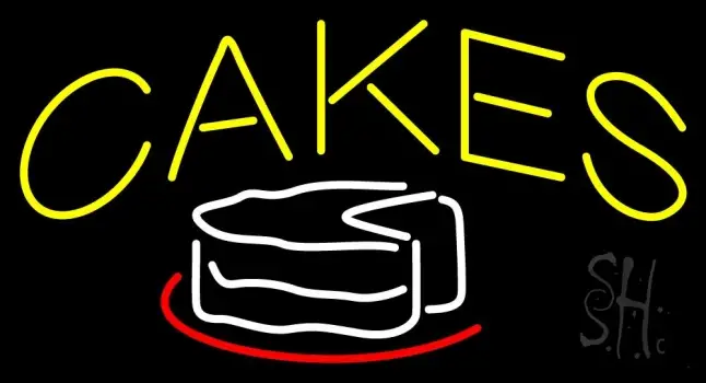 Yellow Cakes LED Neon Sign
