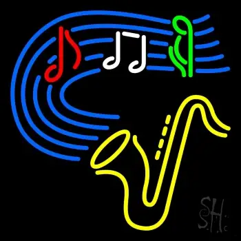 Saxophone Musical Note LED Neon Sign
