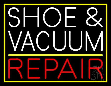White Shoe and Vacuum Red Repair LED Neon Sign