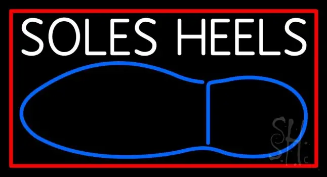 White Soles Heels LED Neon Sign
