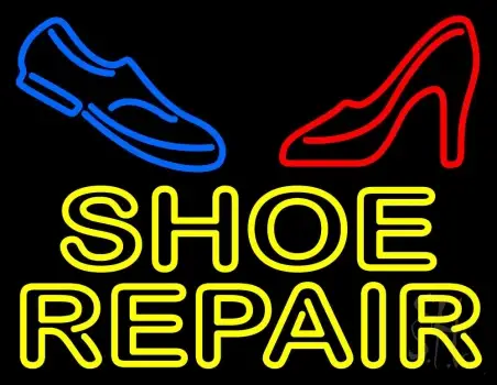 Yellow Shoe Repair With Sandal Shoe LED Neon Sign