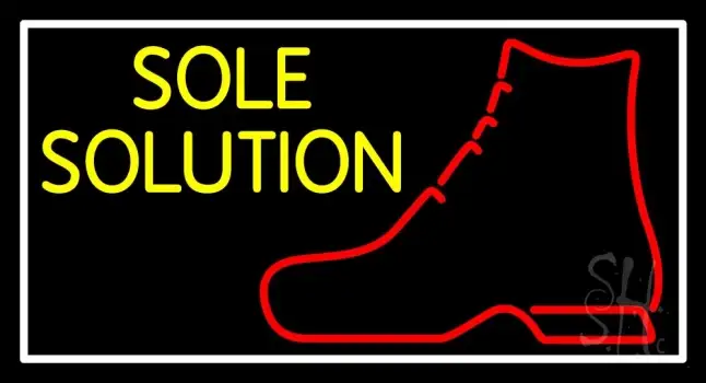 Yellow Sole Solution LED Neon Sign
