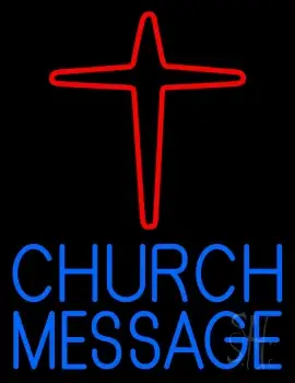 Custom Blue Church With Logo LED Neon Sign