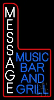 Custom Blue Music Bar And Grill LED Neon Sign