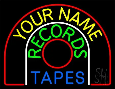 Custom Green Records Blue Tapes LED Neon Sign