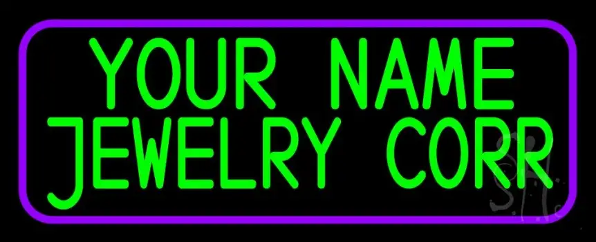 Custom Jewelry Purple Border LED Neon Sign