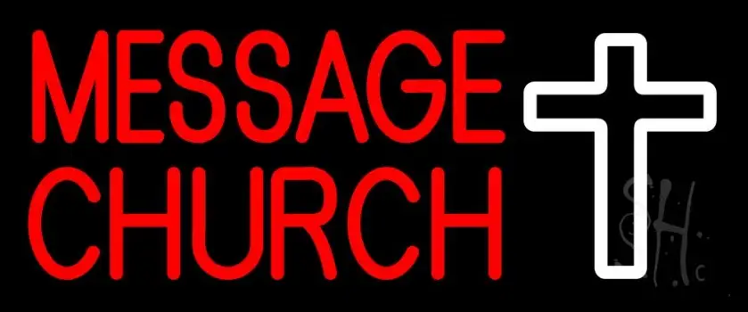 Custom Red Church With Logo LED Neon Sign