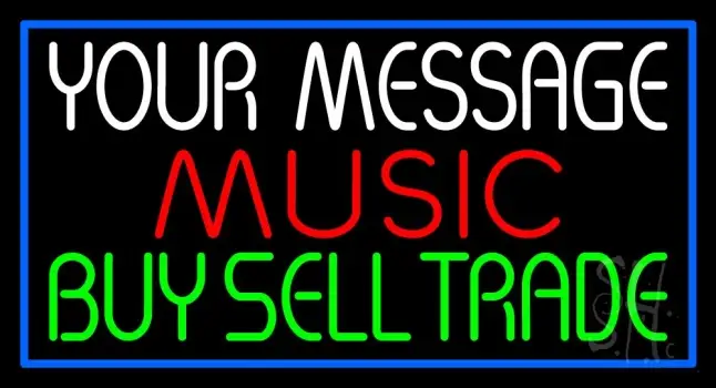 Custom Red Music Green Buy Sell Trade LED Neon Sign